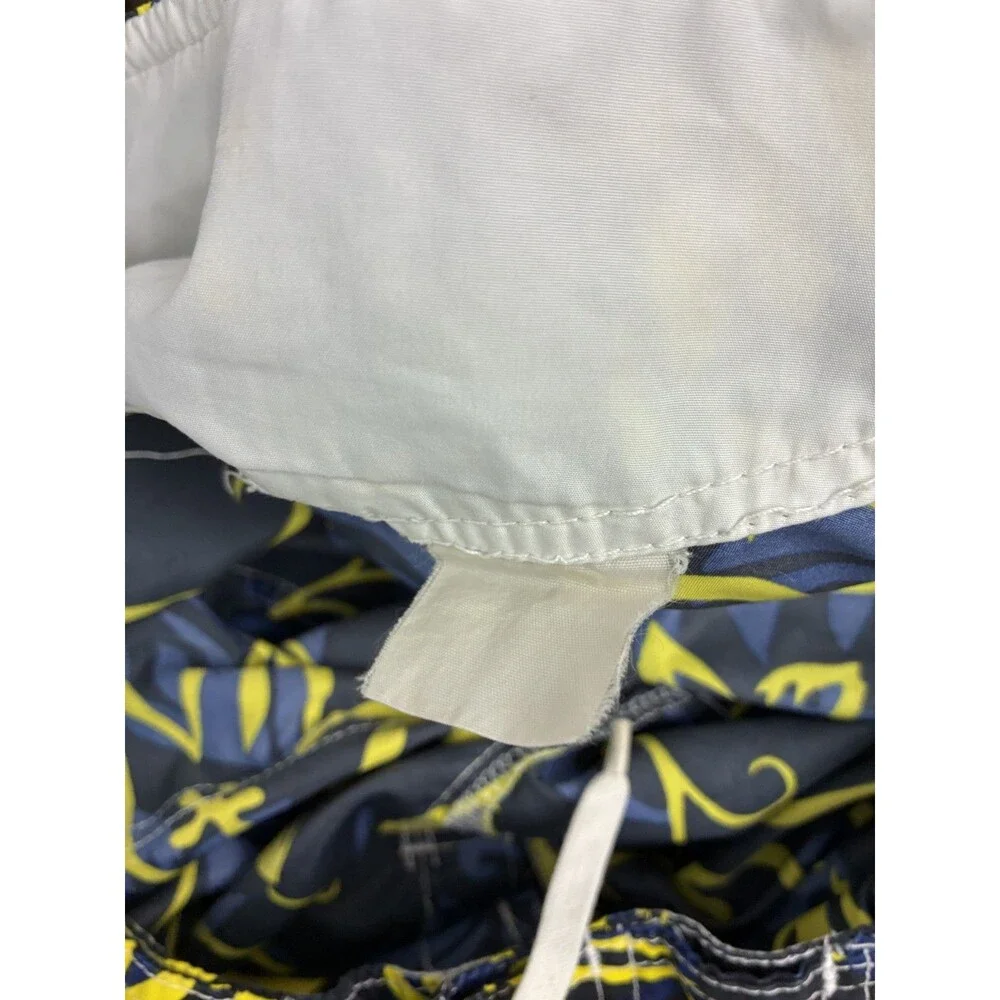 Rip Curl Mens Floral Board Shorts Black Yellow Blue Cargo Surf Swim Trunks 30